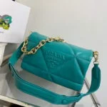 Prada Padded nappa leather shoulder bag 1BD306 Green