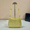 Prada 1BC169 Prada Cleo satin bag with appliqués Yellow