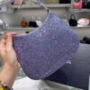 Prada 1BC169 Prada Cleo satin bag with appliqués Purple