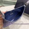 Prada 1BC169 Prada Cleo satin bag with appliqués Purple