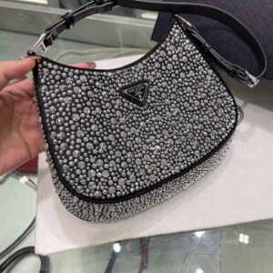 Prada 1BH038 Prada Duet Re-Nylon Bucket shoulder bag Black