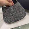Prada 1BC169 Prada Cleo satin bag with appliqués Black