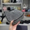 Prada 1BC169 Prada Cleo satin bag with appliqués Black