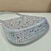 Prada 1BC169 Prada Cleo satin bag with appliqués White
