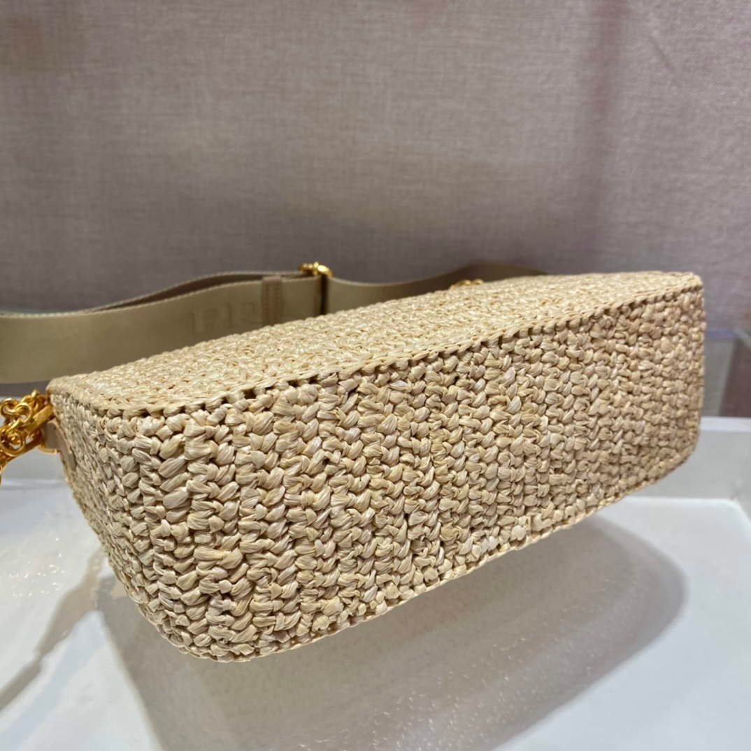 Prada 1BH204 Prada Re-Edition 2005 Raffia Bag in Apricot