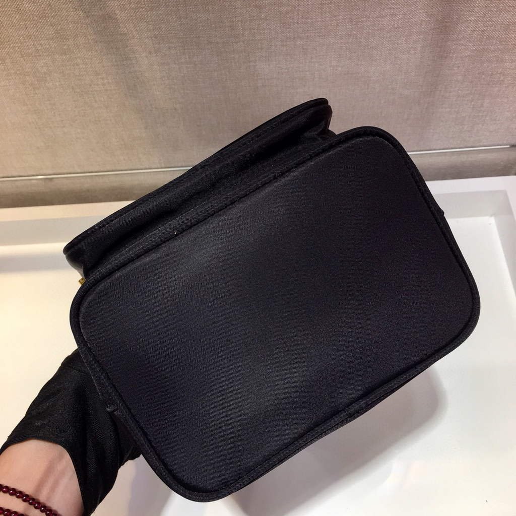 Prada 1BH038 Prada Duet Re-Nylon Bucket shoulder bag Black