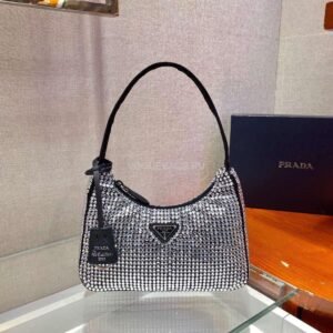 Prada Leather hobo bag 1BC073 In Pink