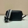 Prada Leather bag with shoulder strap 1BH082 Black