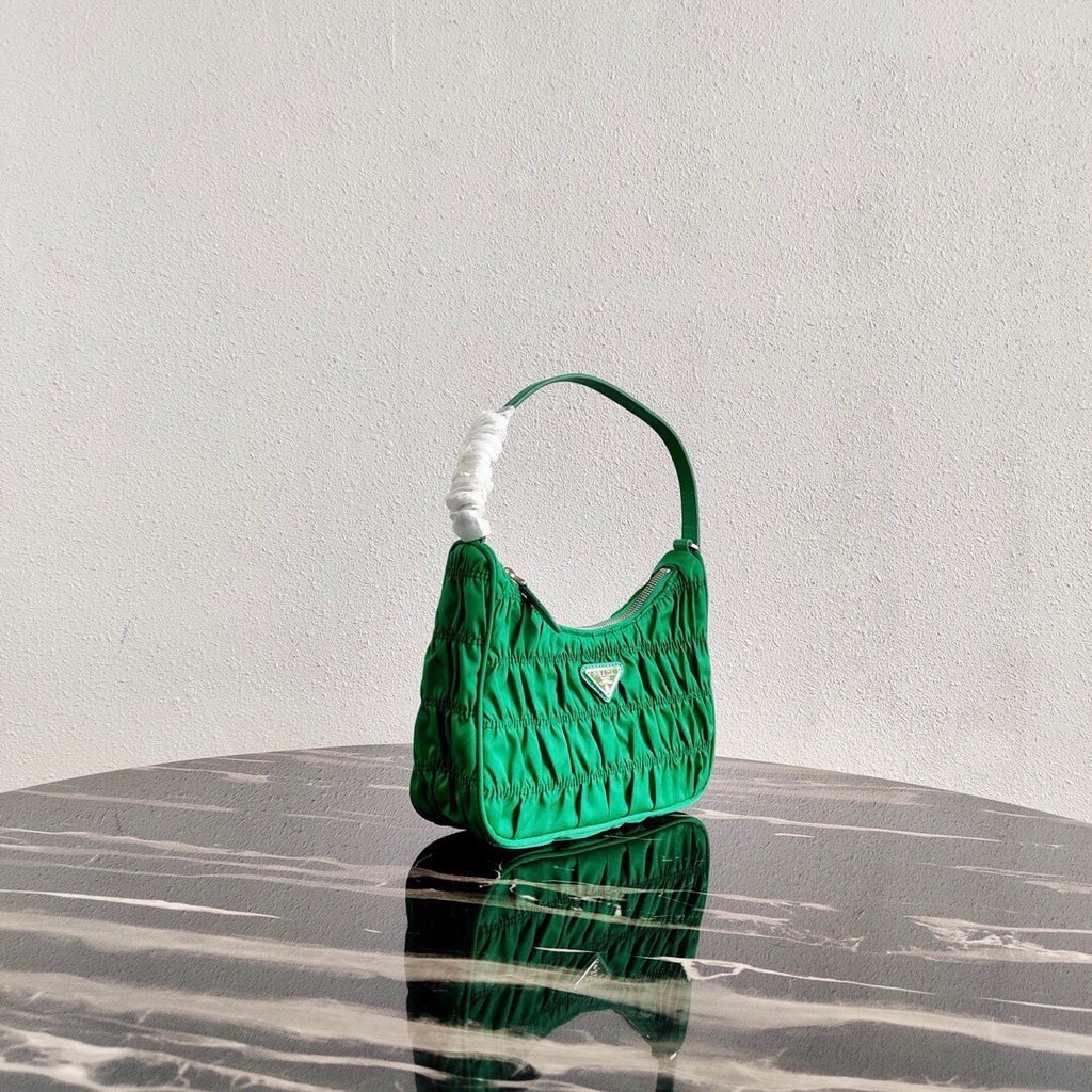 Prada 1NE204 Prada Nylon and Saffiano Leather Mini Bag in Green
