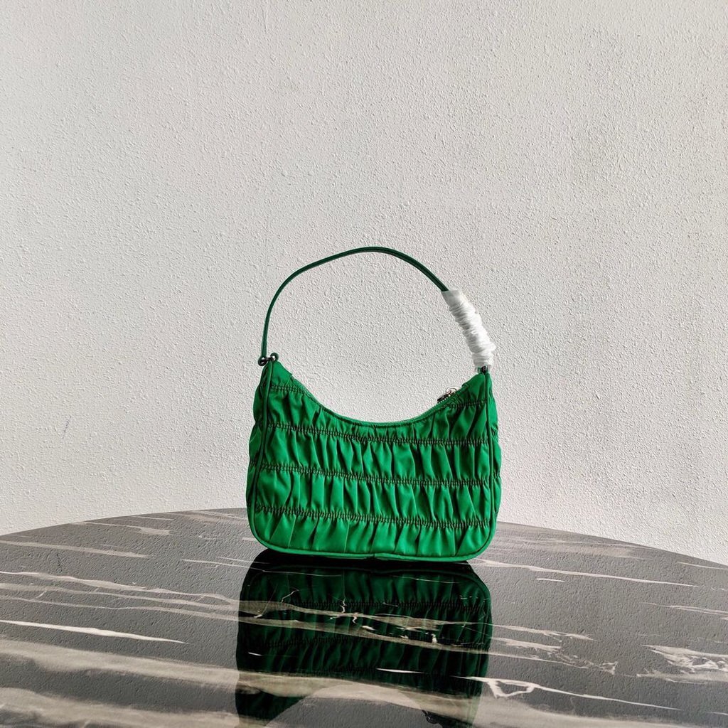 Prada 1NE204 Prada Nylon and Saffiano Leather Mini Bag in Green