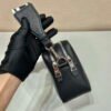 Prada Leather bag with shoulder strap 1BH082 Black