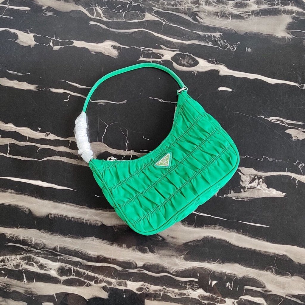 Prada 1NE204 Prada Nylon and Saffiano Leather Mini Bag in Green