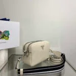 Prada Leather bag with shoulder strap 1BH082 Beige