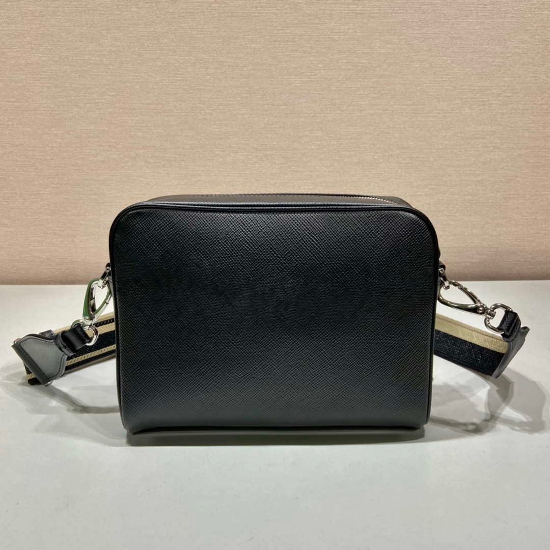 Prada 2VH152 Saffiano leather shoulder bag Black