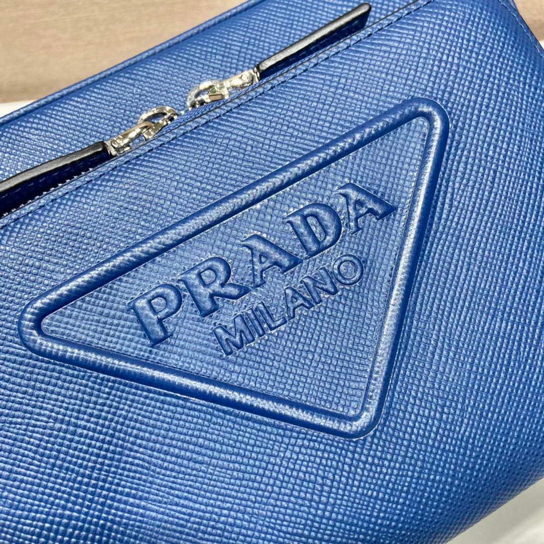 Prada 2VH152 Saffiano leather shoulder bag Blue