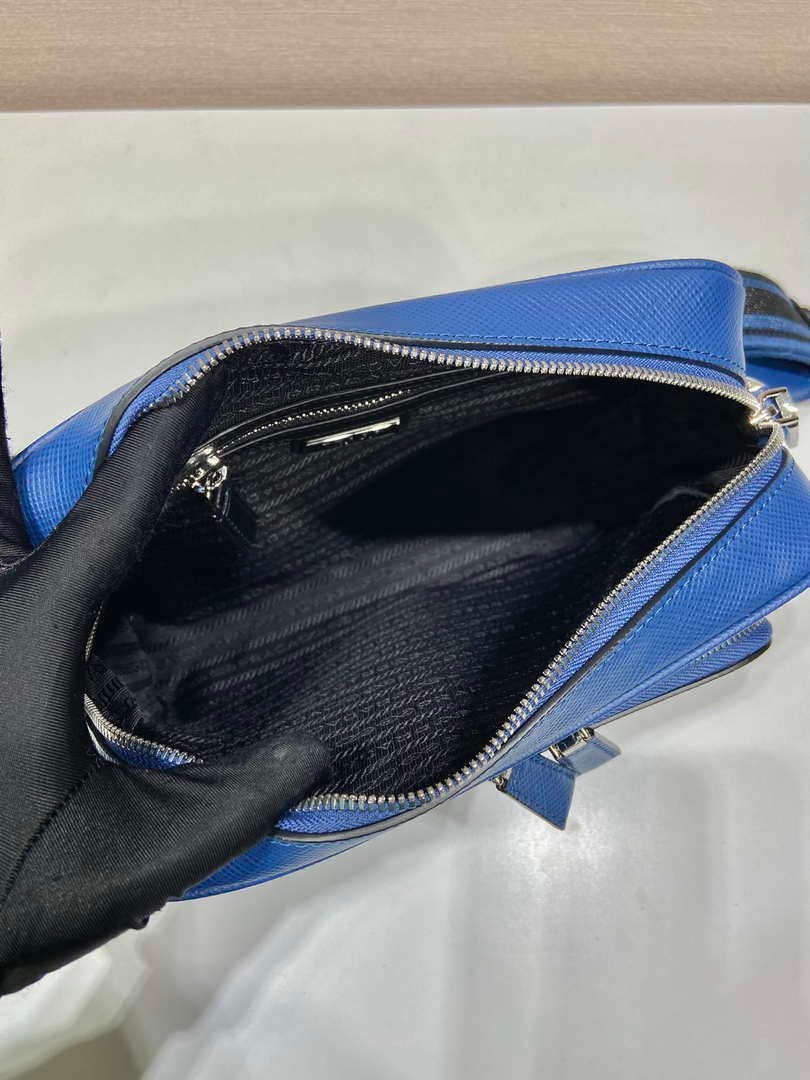 Prada 2VH152 Saffiano leather shoulder bag Blue