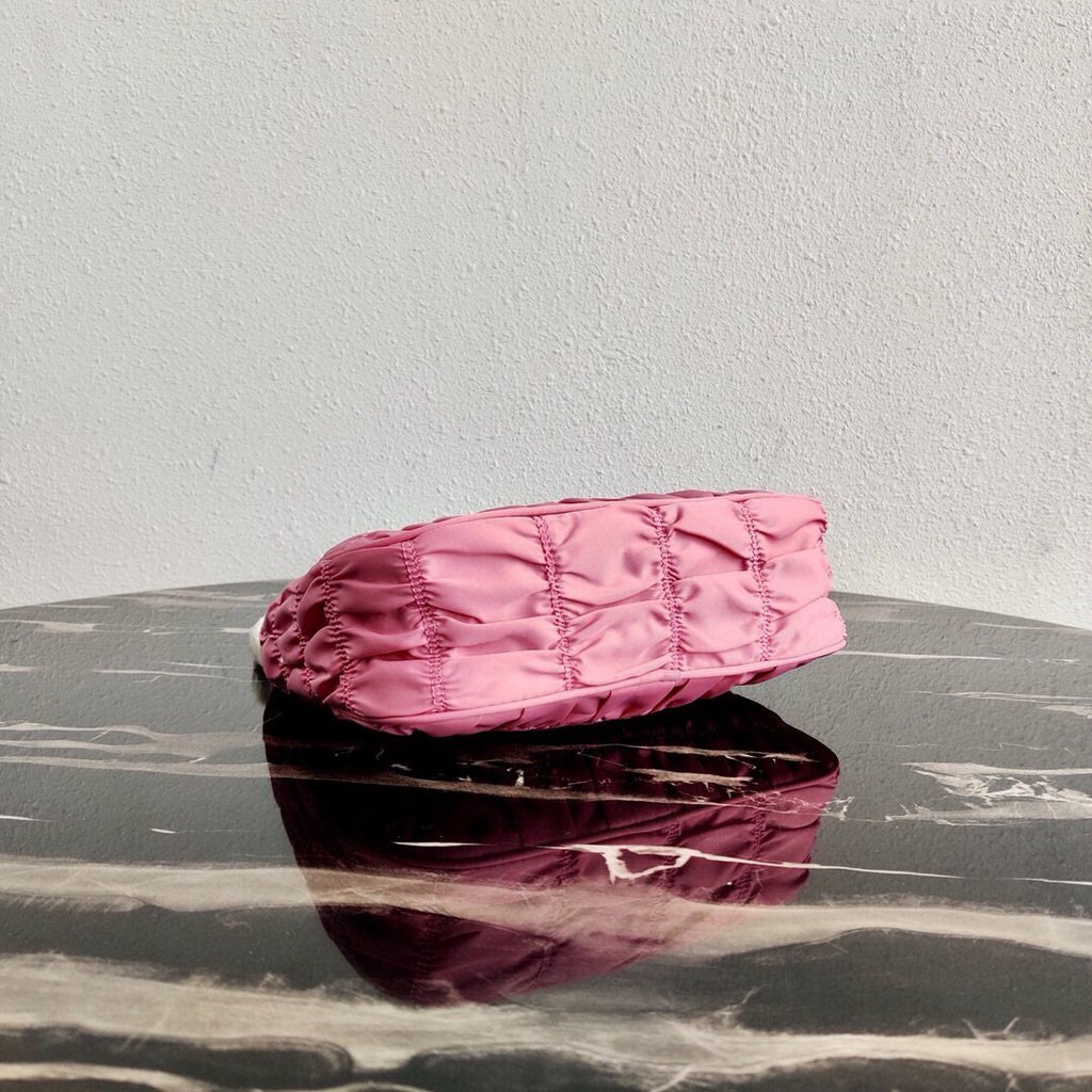 Prada 1NE204 Prada Nylon and Saffiano Leather Mini Bag in Pink