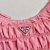 Prada 1NE204 Prada Nylon and Saffiano Leather Mini Bag in Pink