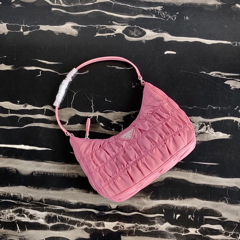 Prada 1NE204 Prada Nylon and Saffiano Leather Mini Bag in Pink