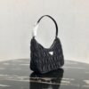 Prada 1NE204 Prada Nylon and Saffiano Leather Mini Bag in Black