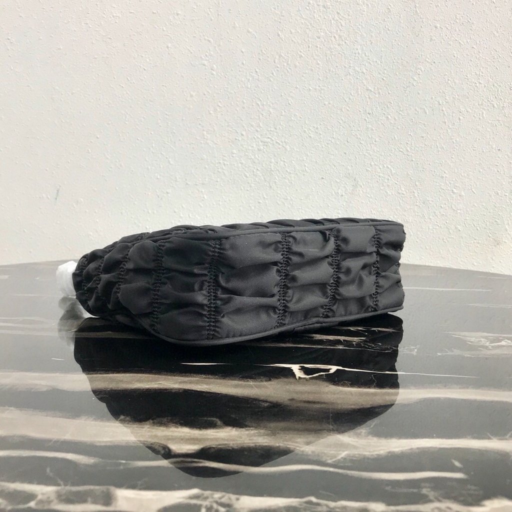 Prada 1NE204 Prada Nylon and Saffiano Leather Mini Bag in Black