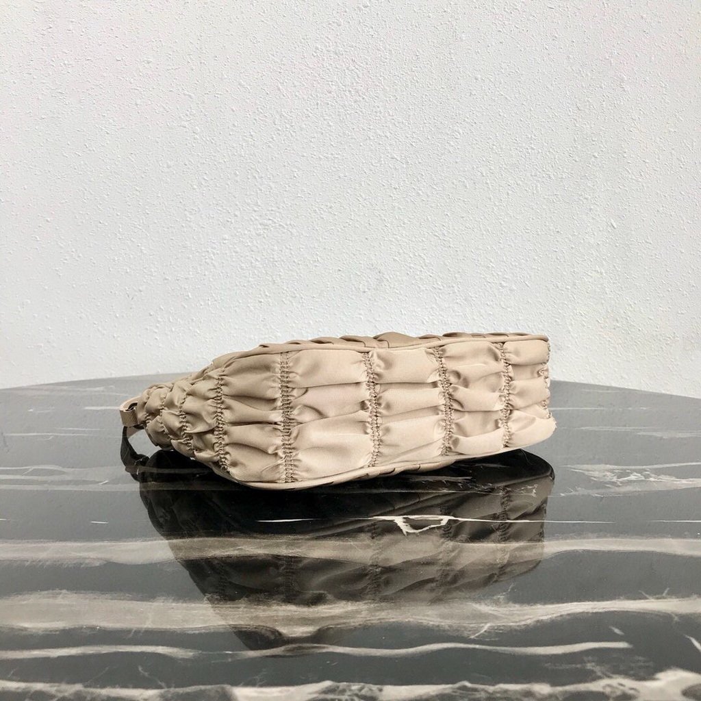 Prada 1NE204 Prada Nylon and Saffiano Leather Mini Bag in Apricot