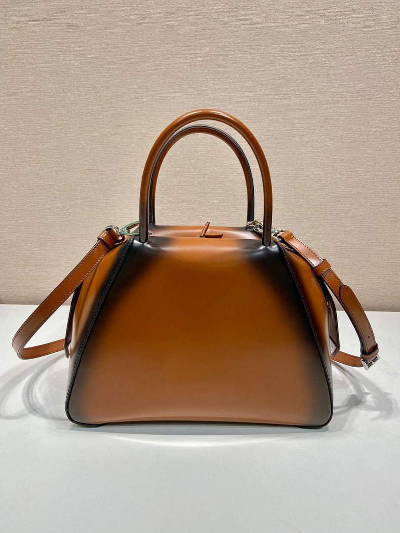 Replica Prada 1BA366 Small brushed leather Prada Supernova handbag Brown