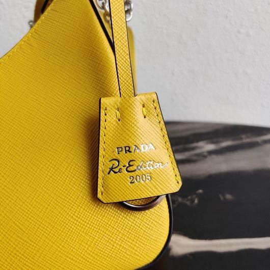 Prada 1BH204 Prada Re-Edition 2005 Saffiano leather Bag in Yellow