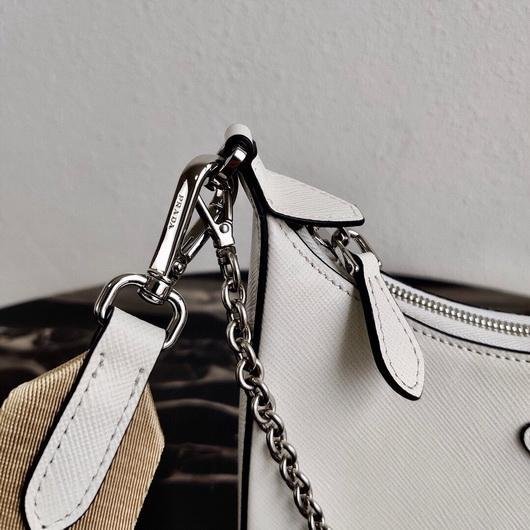 Prada 1BH204 Prada Re-Edition 2005 Saffiano leather Bag in White Silver