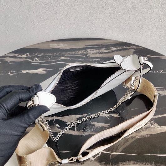 Prada 1BH204 Prada Re-Edition 2005 Saffiano leather Bag in White Silver