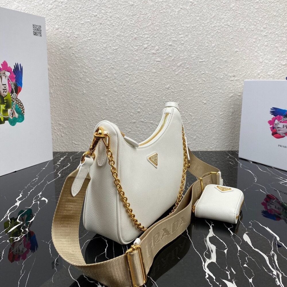 Prada 1BH204 Prada Re-Edition 2005 Saffiano leather Bag in White