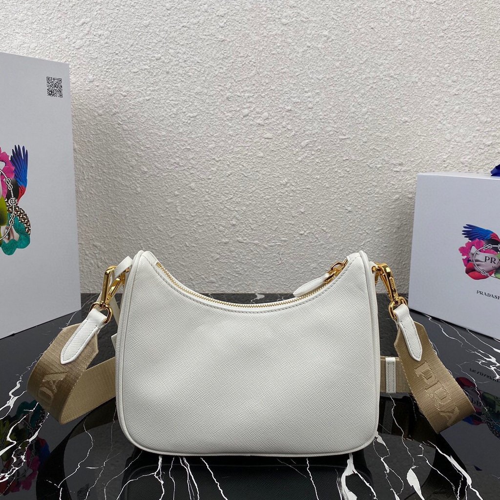 Prada 1BH204 Prada Re-Edition 2005 Saffiano leather Bag in White