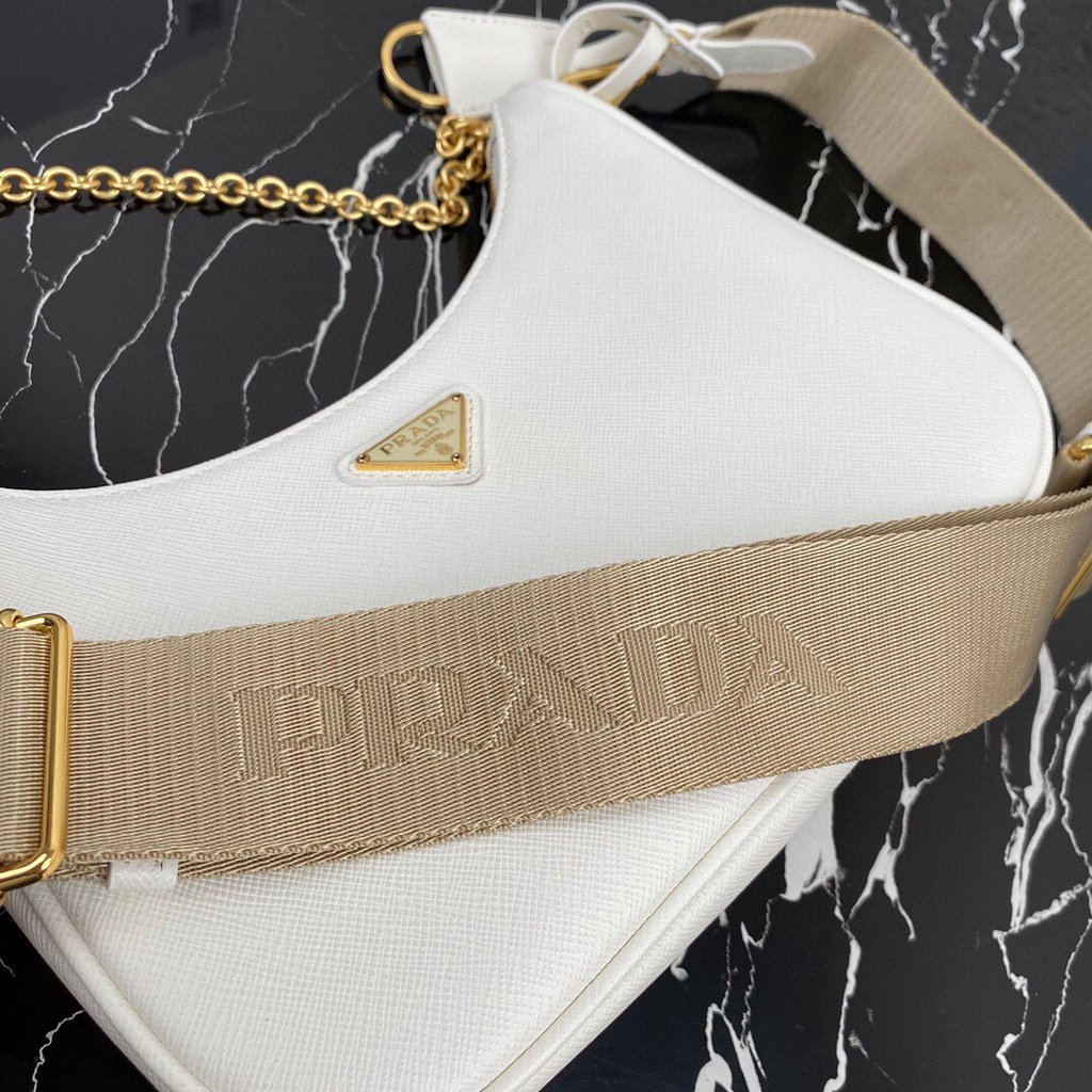 Prada 1BH204 Prada Re-Edition 2005 Saffiano leather Bag in White