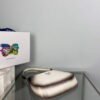Prada 1BC499 Cleo brushed Gradient leather shoulder bag Beige