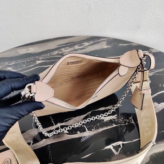 Prada 1BH204 Prada Re-Edition 2005 Saffiano leather Bag in Apricot Silver