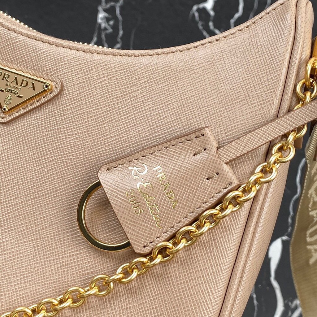 Prada 1BH204 Prada Re-Edition 2005 Saffiano leather Bag in Apricot