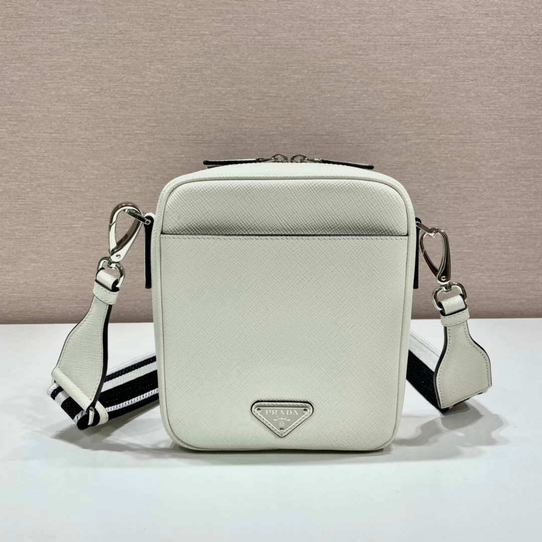 Prada 2VH154 Saffiano leather shoulder bag White