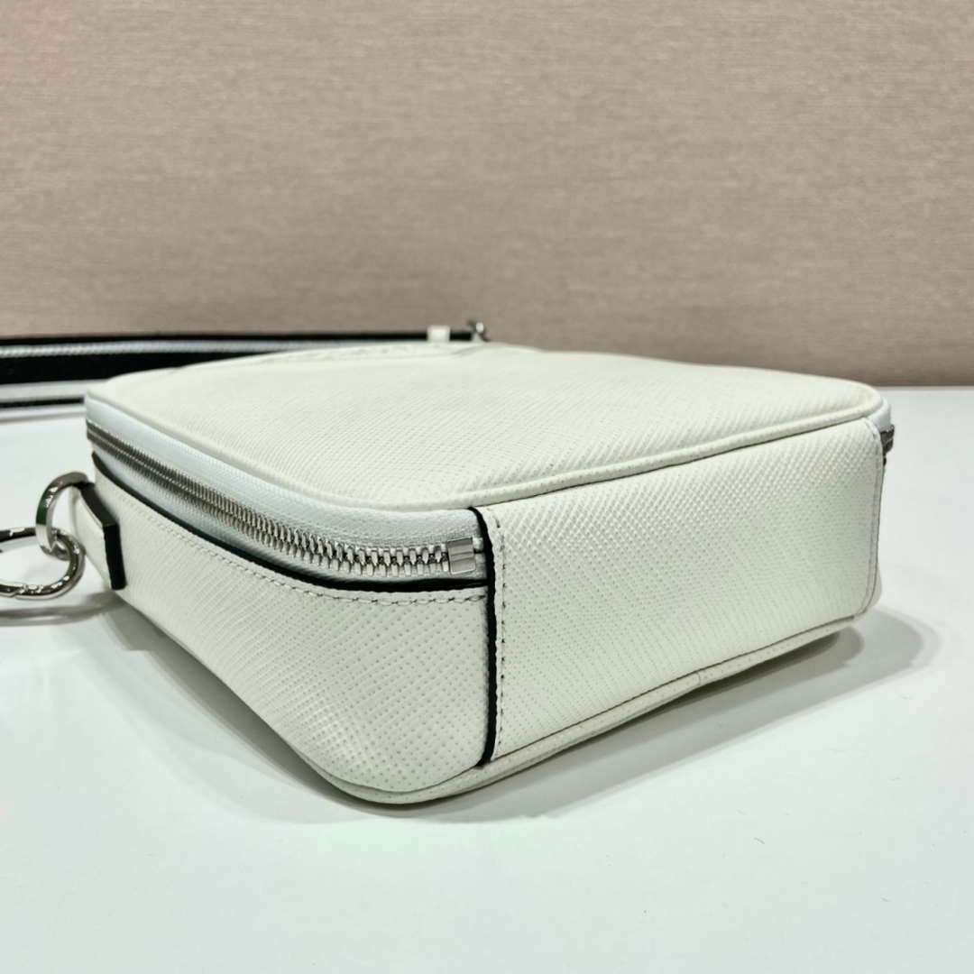 Prada 2VH154 Saffiano leather shoulder bag White