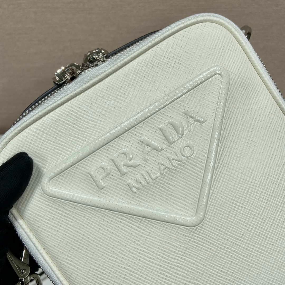Prada 2VH154 Saffiano leather shoulder bag White