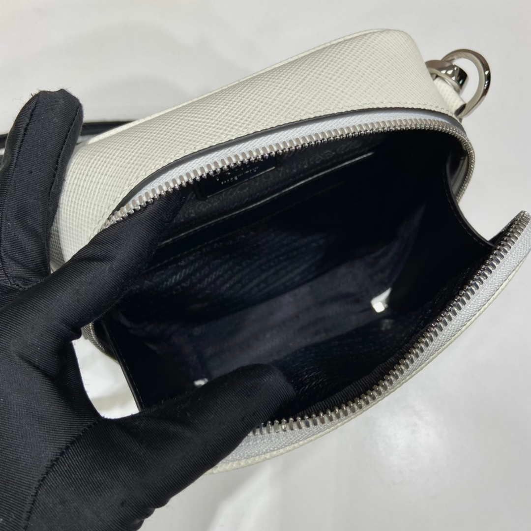 Prada 2VH154 Saffiano leather shoulder bag White
