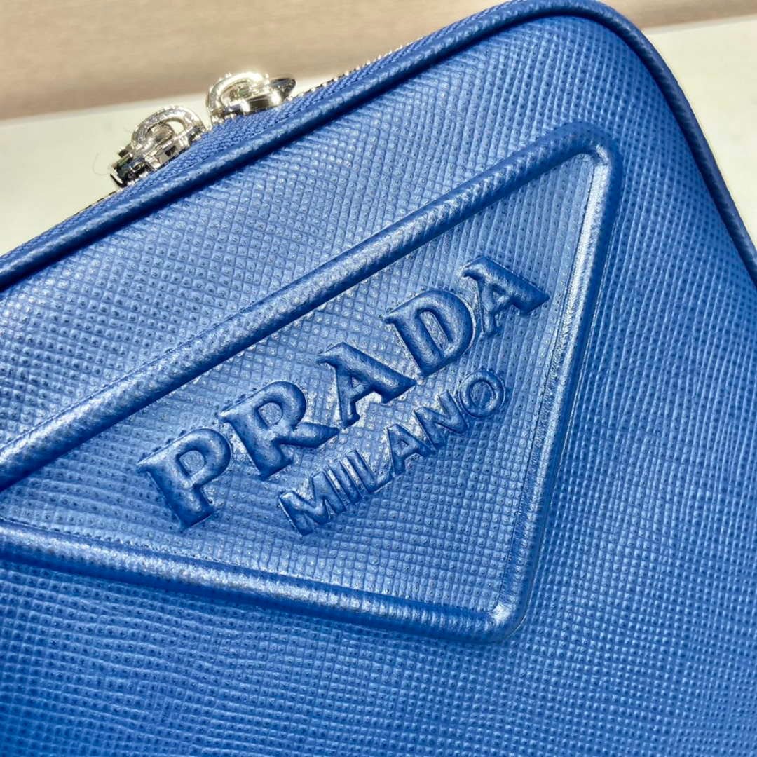Prada 2VH154 Saffiano leather shoulder bag Blue