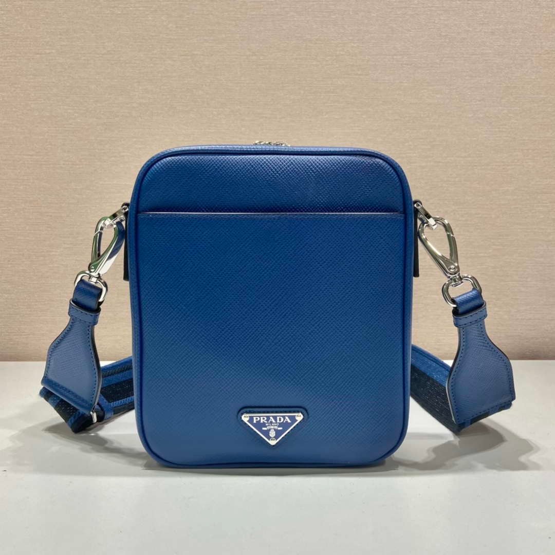 Prada 2VH154 Saffiano leather shoulder bag Blue