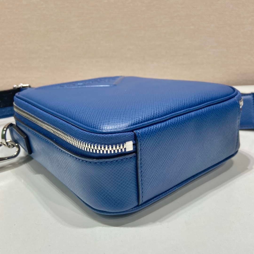 Prada 2VH154 Saffiano leather shoulder bag Blue