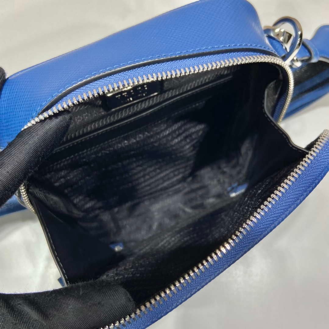Prada 2VH154 Saffiano leather shoulder bag Blue