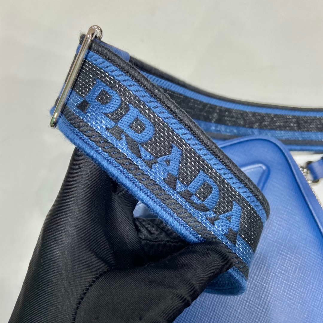 Prada 2VH154 Saffiano leather shoulder bag Blue