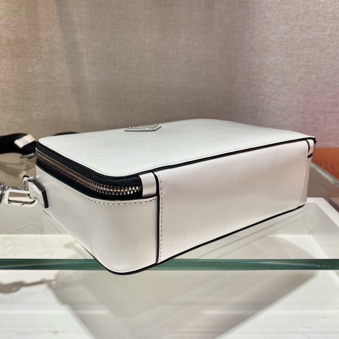 Prada 2VH069 Brique Saffiano Smooth leather bag White