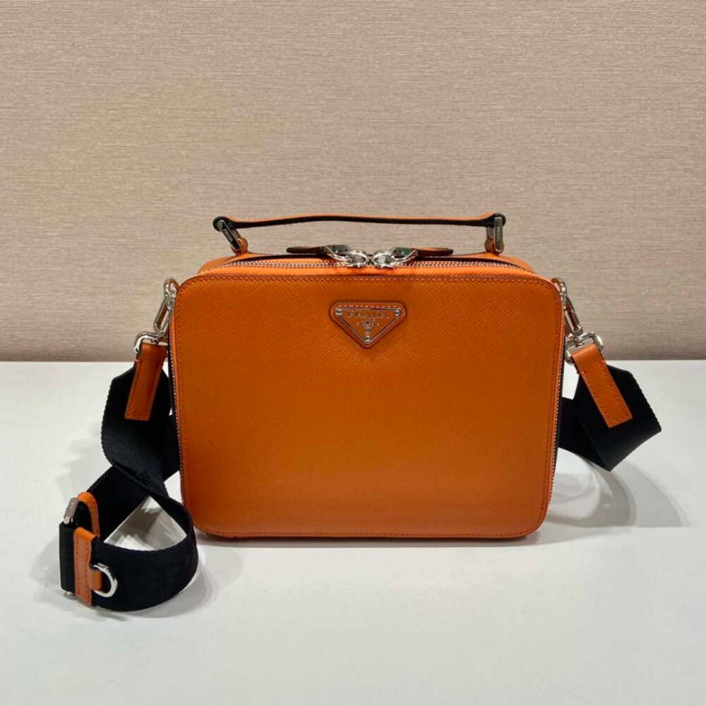 Prada 2VH069 Brique Saffiano leather bag Orange