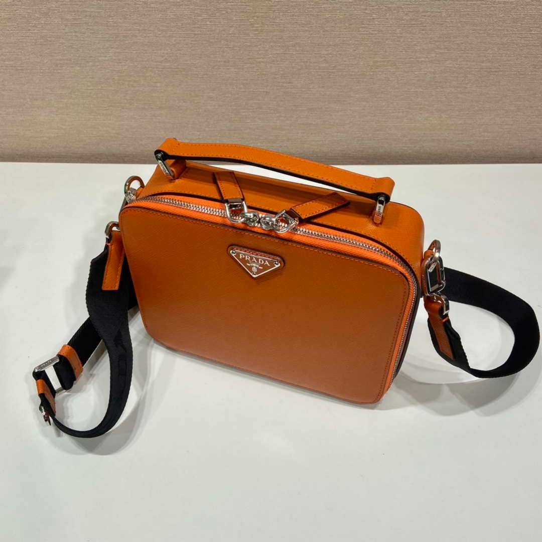 Prada 2VH069 Brique Saffiano leather bag Orange