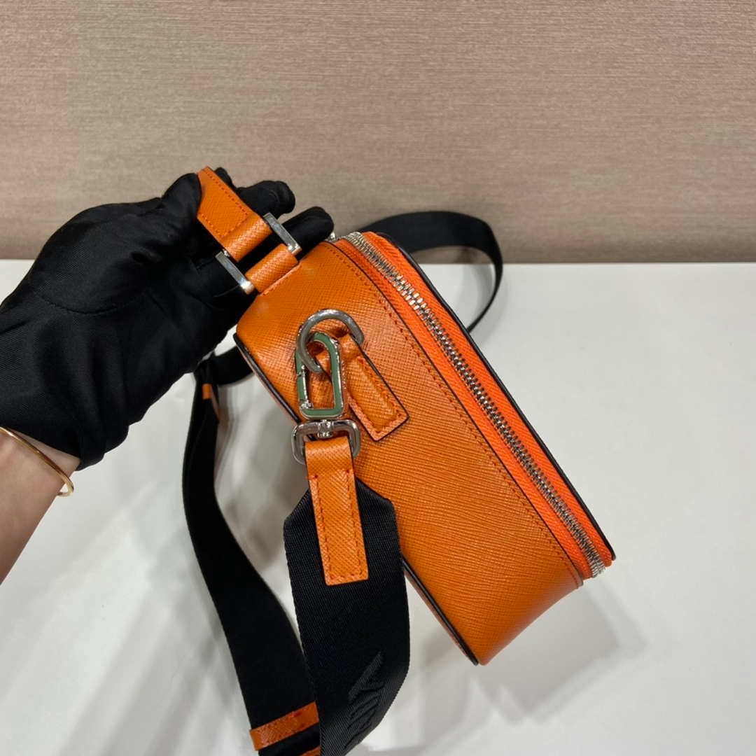 Prada 2VH069 Brique Saffiano leather bag Orange