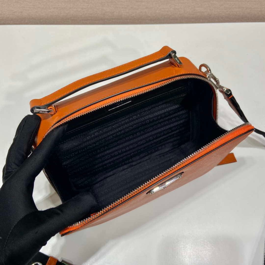 Prada 2VH069 Brique Saffiano leather bag Orange